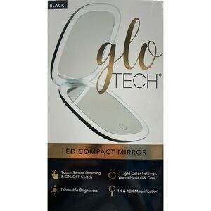 GLOTECH LED Compact Makeup Mirror, NWT